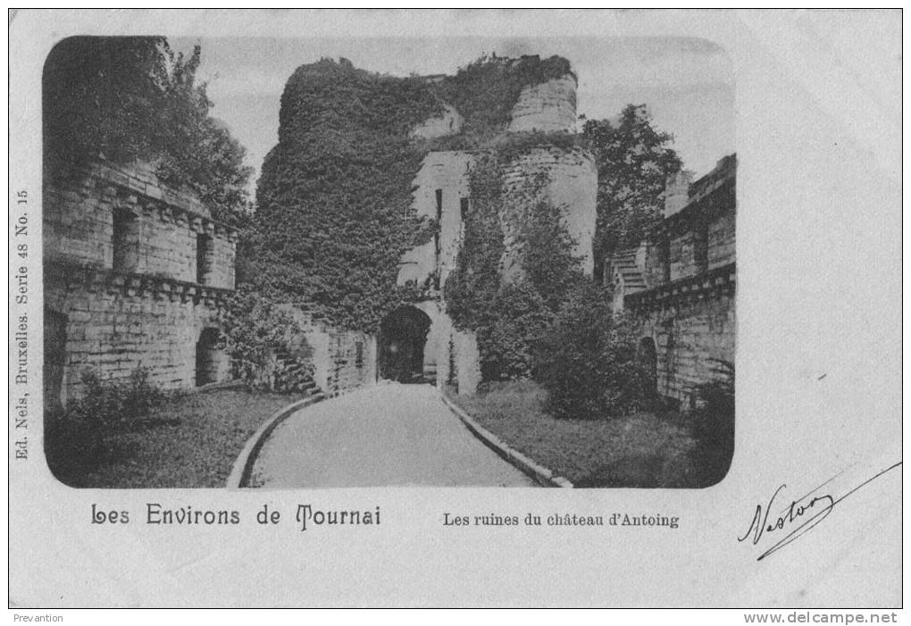 ANTOING - Les Environs De Tournai - Les Ruines Du Château D'Antoing - Circulée 1900 - Antoing