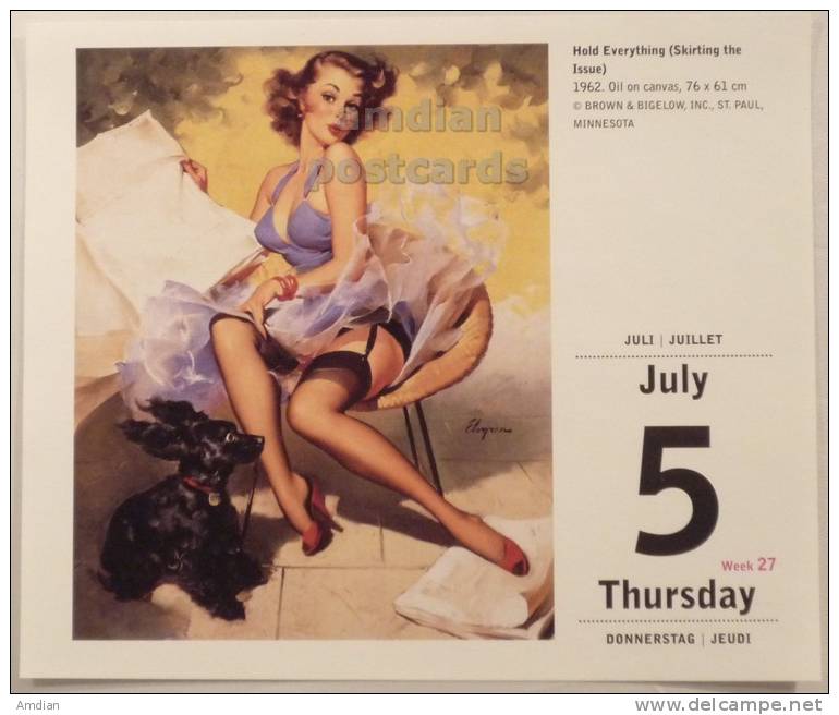 LOT 3 ELVGREN PINUP SEXY SEMI NUDE WOMEN ~ RISQUE ART~2007 TASCHEN CALENDAR #3 - Small : 2001-...