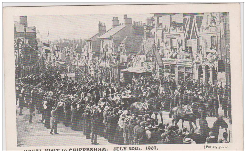 Royal Visit To Chippenham, July 20th 1907. Unused Card - Altri & Non Classificati