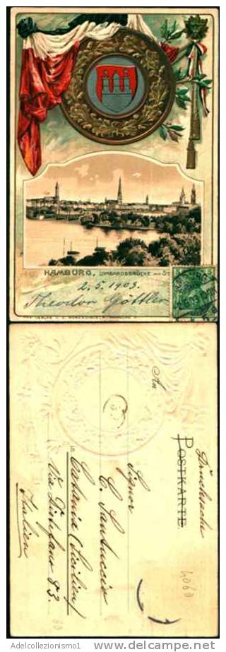 4060) Cartolina Viaggiata Nel 1903 Hamburg- Lombardsbruche-mit- Stadt - Harburg