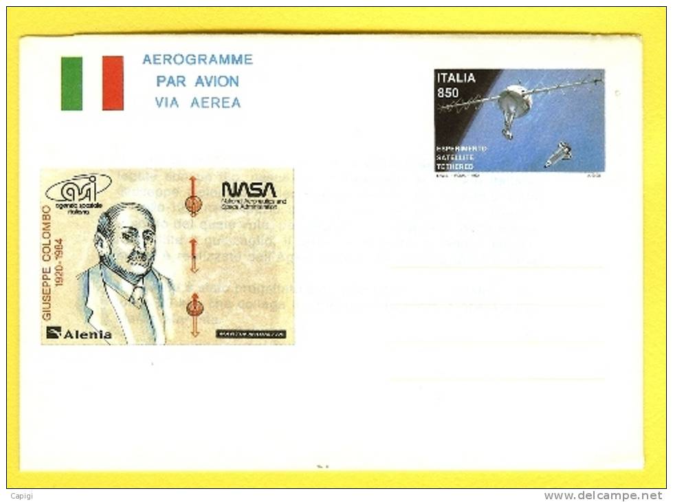 1992 - ITALIA - AEROGRAMMA SATELLITE TETHERED   # A.26 NUOVO - Poste Aérienne