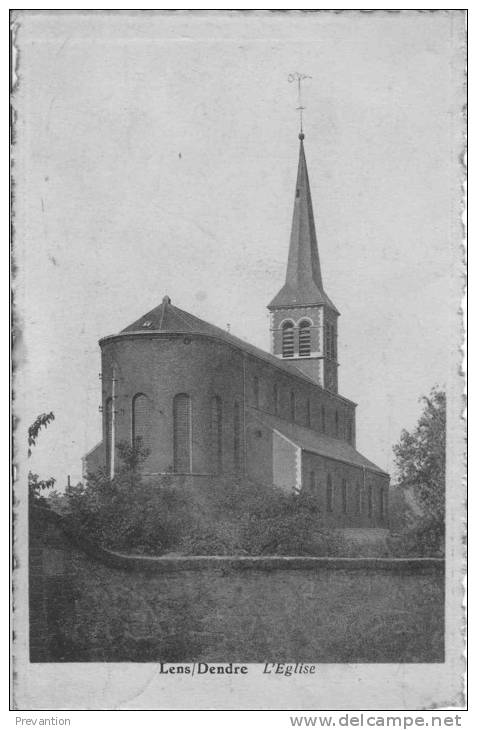 LENS-DENDRE - L'Eglise  - Superbe Carte Circulée 1946 - Lens