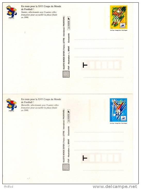 France 98  - 4 Cartes Postales Pré-timbrées - PAP: Sonstige (1995-...)
