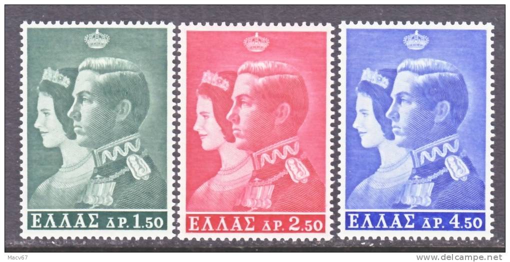 Greece 803-5   *  KING  QUEEN - Unused Stamps