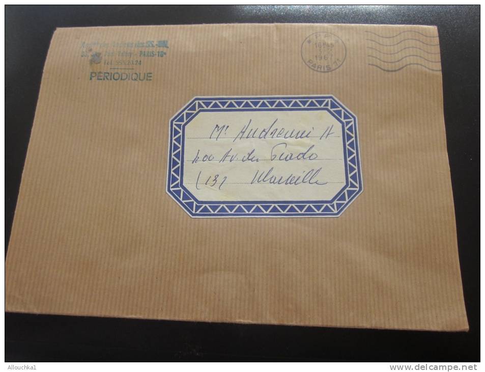 EMA  Machine à Affranchir Bande Pour Journal Périodique Cachet à Date*PP*port Payé  Paris 71&gt; 1966 Pour Marseille - Newspapers