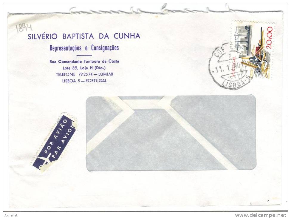 VER1894 - PORTOGALLO , Lettera Commerciale Per L' Italia. - Storia Postale