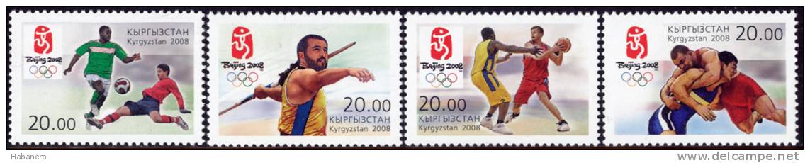 KYRGYZSTAN - 2008 - Mi 518-521 - BEIJING OLYMPIC GAMES - MNH ** - Kyrgyzstan