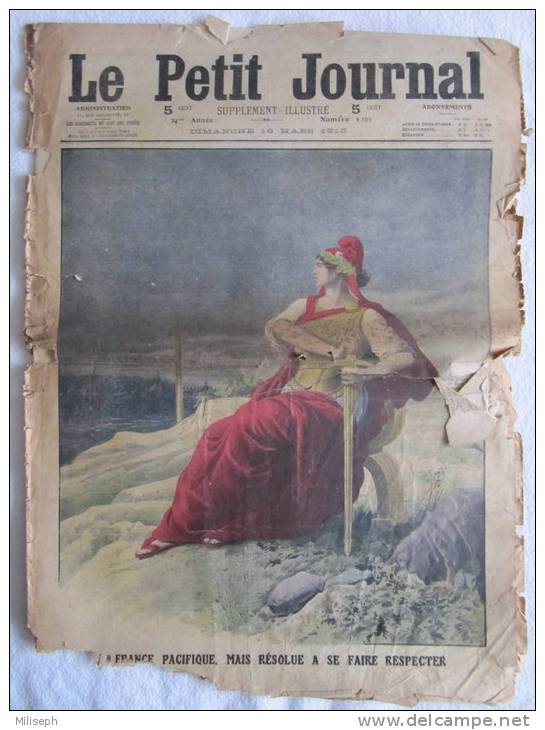 Le Petit Journal - N° 1165 - 16 / 3 / 1913 - La France Pacifique … - Soldats D´Afrique , Le Tirailleur Sénégala   (2686) - Le Petit Journal