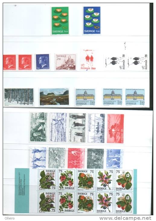 Svezia Sweden  Schweden Suede 1977 Annata Completa Year Set  Complete Set ** MNH - Komplette Jahrgänge