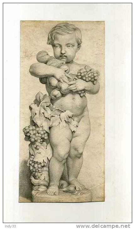 - BACCHUS ENFANT ? . GRAVURE XIXe S. REPRESENTANT UNE SCULPTURE - Otros & Sin Clasificación