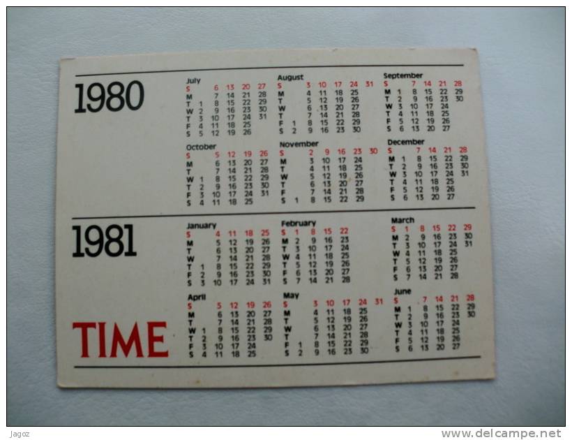 Magazine Time English Pocket Calendar 1980/1981 - Small : 1971-80