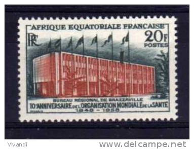 French Equatorial Africa - 1958 - 10th Anniversary Of WHO - MNH - Nuevos