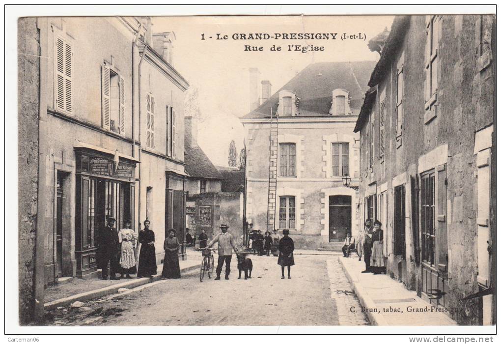 37 - Le Grand Pressigny - Rue De L'église - Editeur: Brun N° 1 - Le Grand-Pressigny