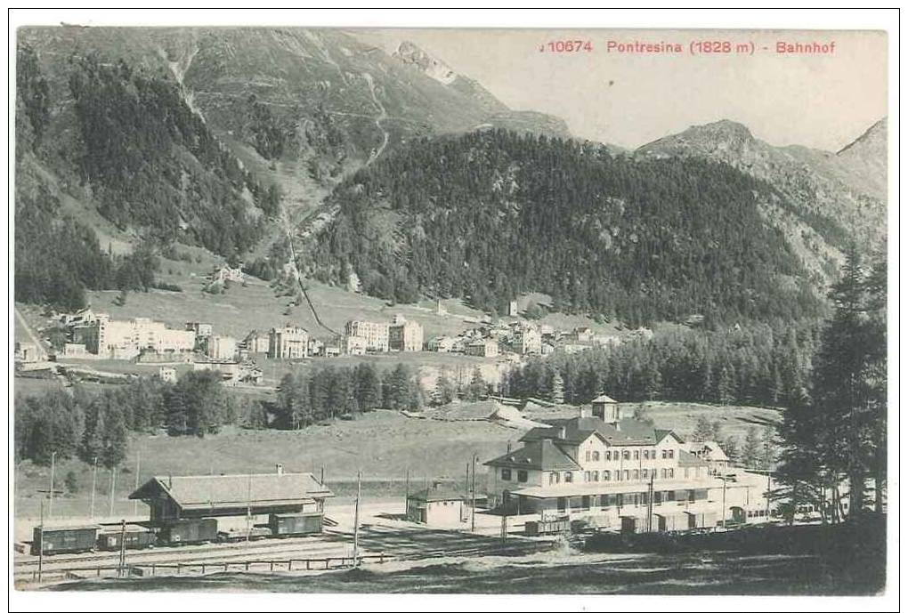 12525 - Pontresina Bahnhof Bahn - Autres & Non Classés