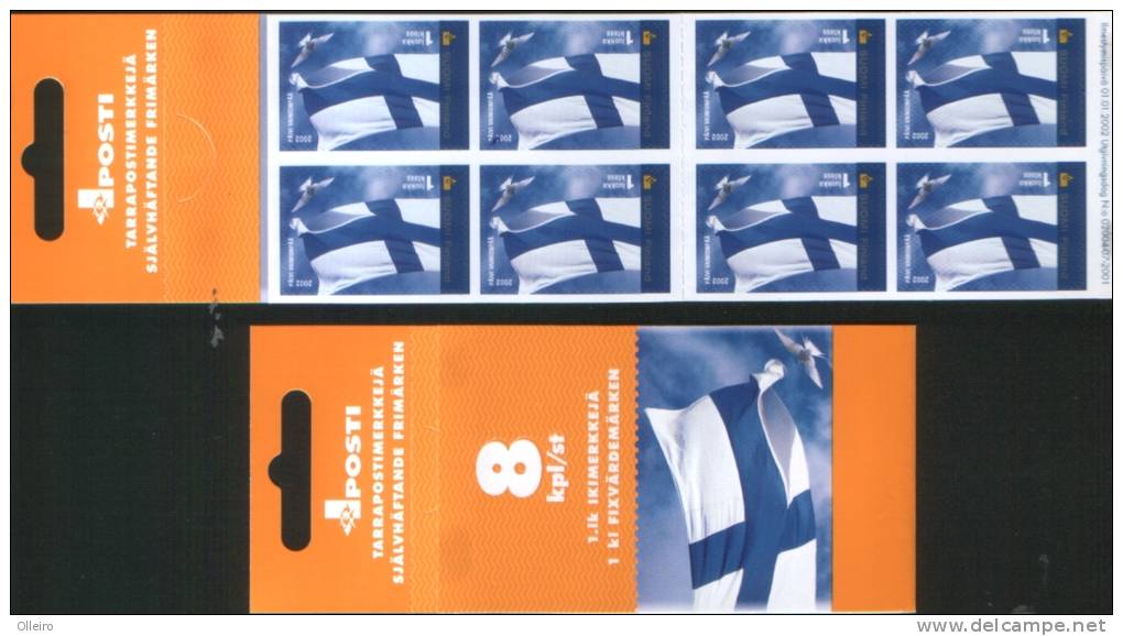 Finlandia Finland 2002 Carnet 8 Stamps Finnish Flag  ** MNH - Cuadernillos