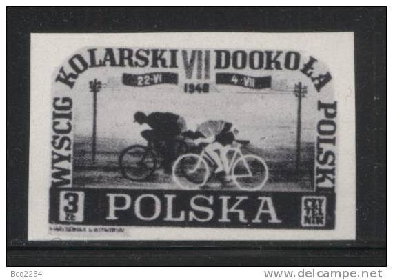 POLAND 1948 POLISH CYCLE RACE 3zl BLACK PRINT NHM Sport Tour De Pologne Round Poland Race Bikes Cycling - Essais & Réimpressions