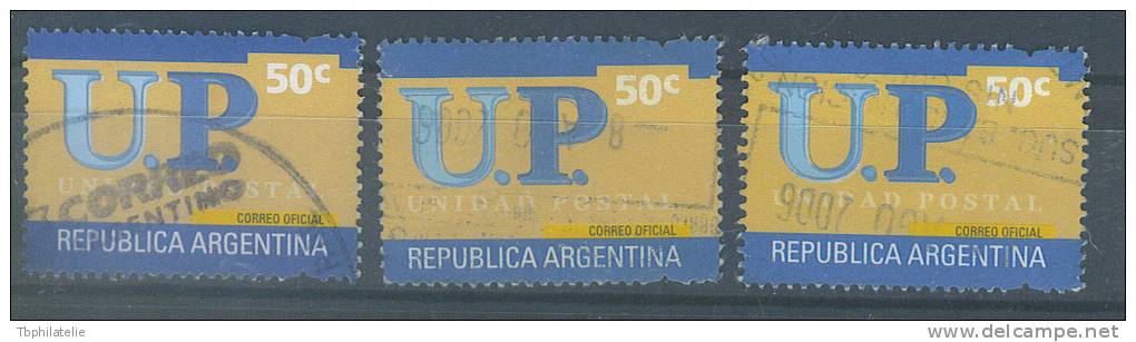 VEND TIMBRES D ´ ARGENTINE , N° 2310C X 3 NUANCES DIFFERENTES !!!! - Used Stamps
