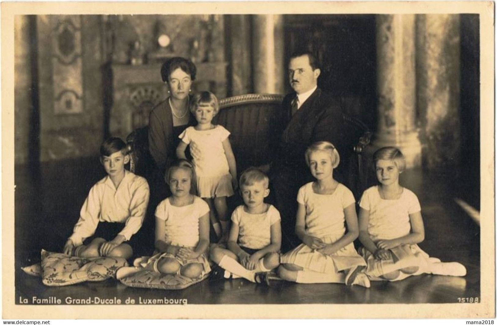 Carte  Photo  Famille  Grand Duché Du   Luxembourg     ALOYSE  Anen   Photographe  De La Cour - Familia Real