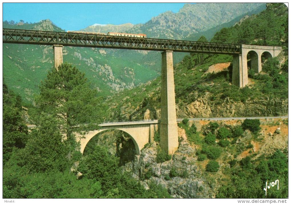 20. LE PONT DU  VECCHIO, Surmonté Du Grand Viaduc Du Chemin De Fer Avec Un Autorail. - Ouvrages D'Art