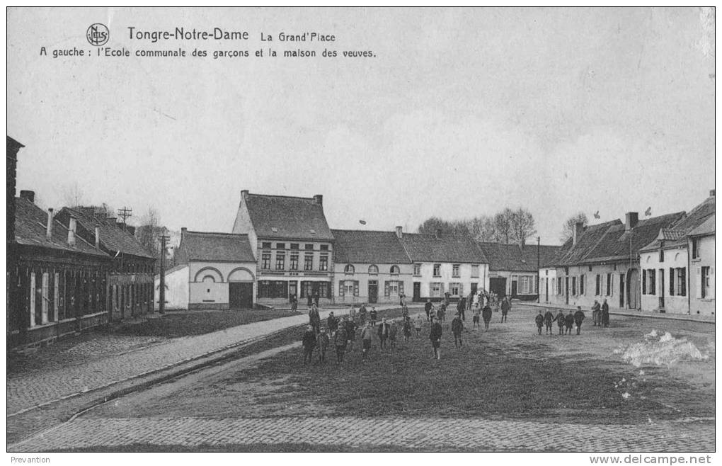TONGRE NOTRE DAME - La Grand'Place - Superbe Carte Animée Et Circulée 1938 - Chièvres