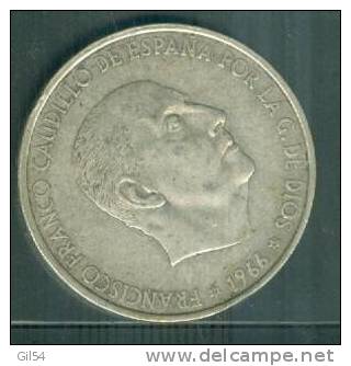 100 PESETAS -1966 - FRANCISCO FRANCO CAUDILLO DE ESPANA - Argent   - Silver - Ah7603 - 100 Pesetas