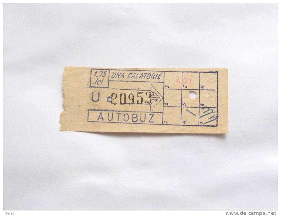 ROMANIA-ITB AUTOBUS TICKET,1.75 LEI,1980-1985 PERIOD - Europe