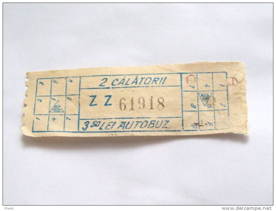 ROMANIA-ITB AUTOBUS TICKET,3.50 LEI,1985-1995 PERIOD - Europe