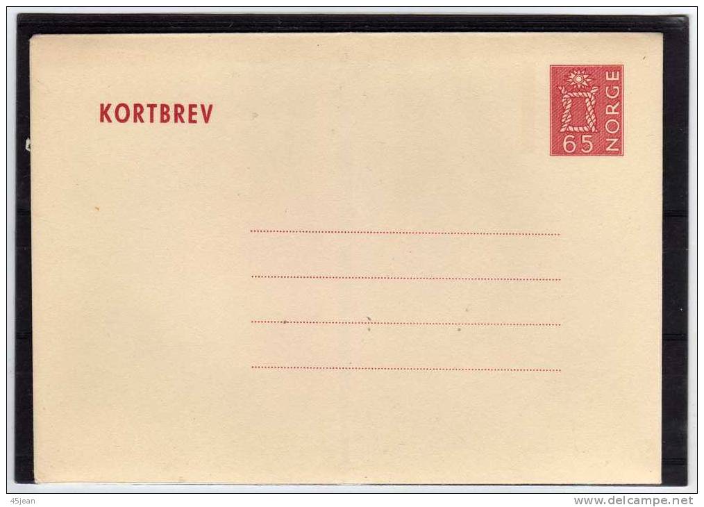 Norvège:  Très Bel Entier Type Aérogramme Neuf Repiquage Noeud Marin - Postal Stationery