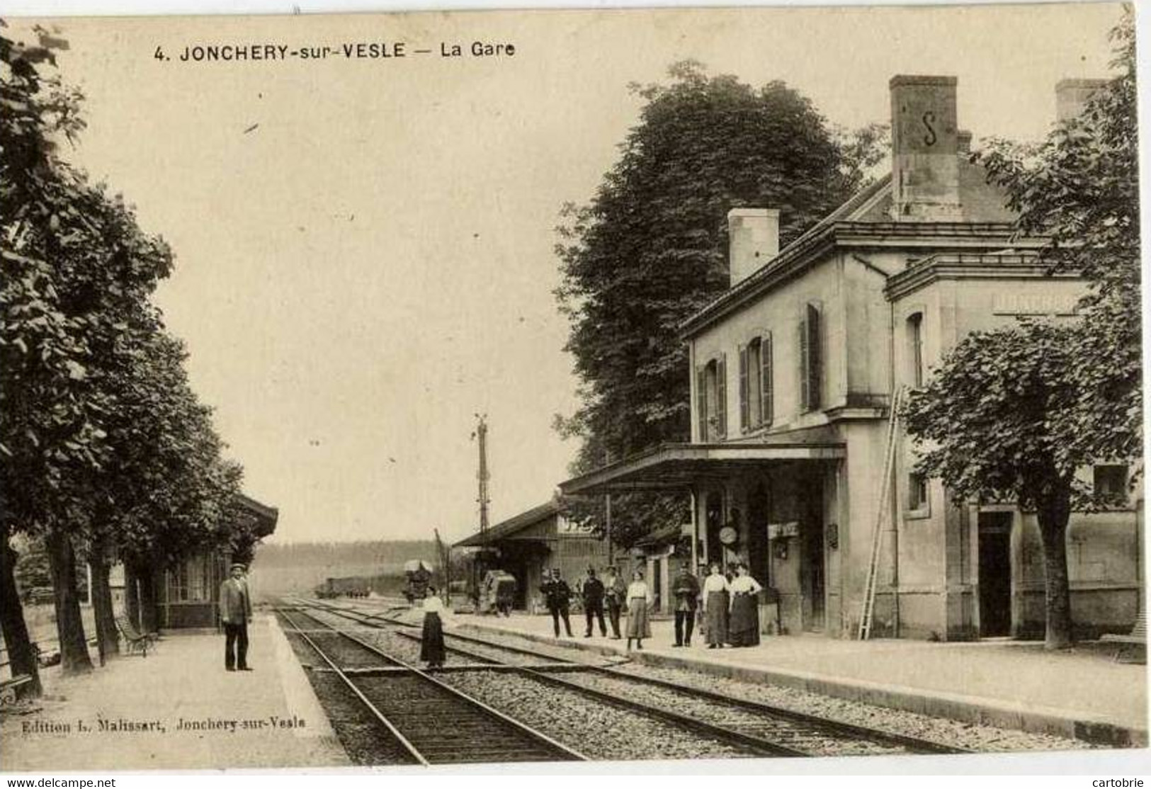 Dépt 51 - JONCHERY-SUR-VESLE - La Gare - Animée - Jonchery-sur-Vesle