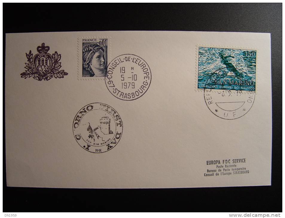 CONSEIL DE L´EUROPE SAN MARINO SAINT-MARIN FDC - Lettres & Documents