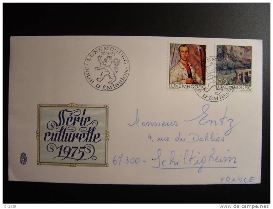 LUXEMBOURG SERIE CULTURELLE  1975 - Covers & Documents