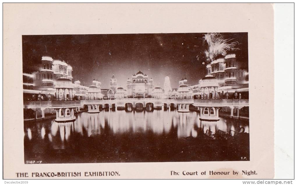 BR37334 The Franco British Exibition The Court Of Honour By Night    2 Scans - Other & Unclassified