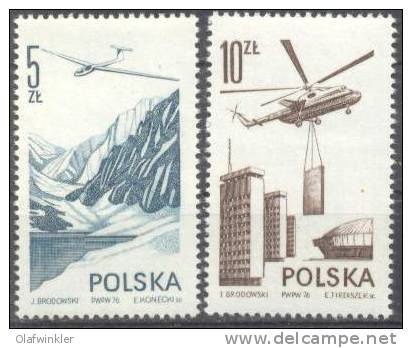 1976 Das Moderne Flugwesen (I) Mi 2437-8 / Fi 2290-1 / Sc C53-C54 / YT 55-56 Postfrisch / Neuf / MNH - Ungebraucht