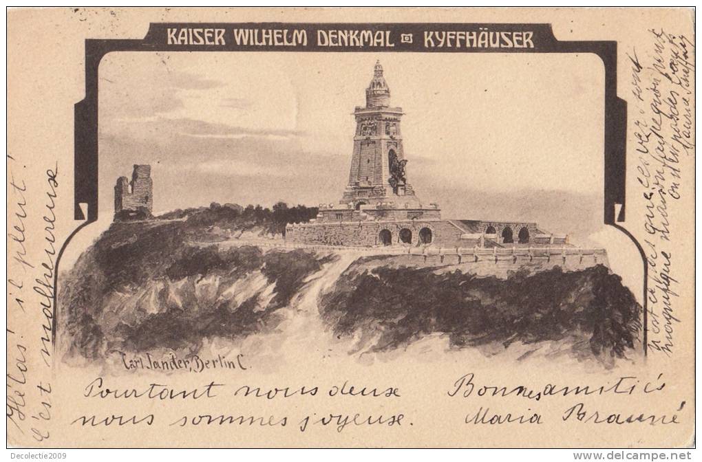 BR37586 Kaiser Wilhem Denkmal Kyffhauser   2 Scans - Kyffhäuser
