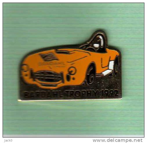 Pin´s  Sport  Automobile, Rallye, BARDAHL  TROPHY  1992, Voiture  Jaune - Rallye