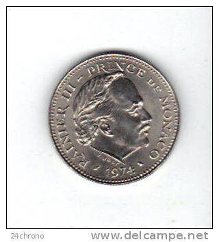 Monaco: Rainier III, 5 Francs, 1974 (12-4333) - 1960-2001 Nouveaux Francs