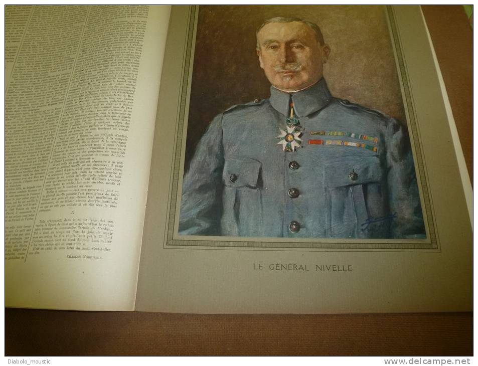 L' ILLUSTRATION  N° 3829  Du  22 Juillet 1916 : Belle Lithographie Couleur  Portrait Du Général  NIVELLE - L'Illustration