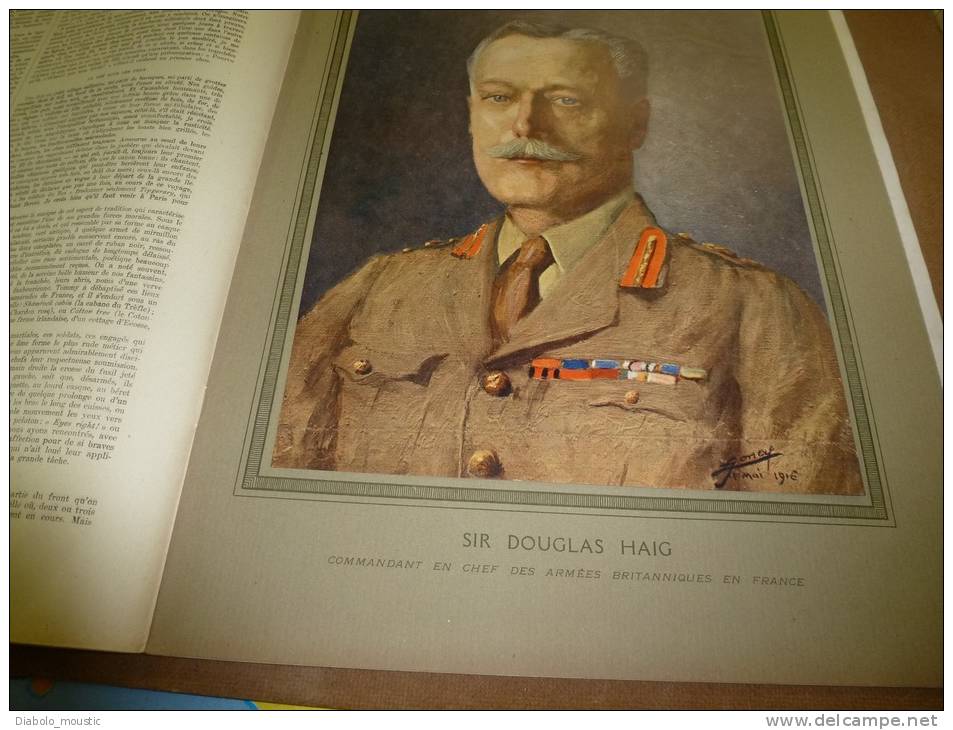 L' ILLUSTRATION  N° 3828  Du  15 Juillet 1916 : Belle Lithographie Couleur  Portrait Du Général  Sir DOUGLAS HAIG - L'Illustration