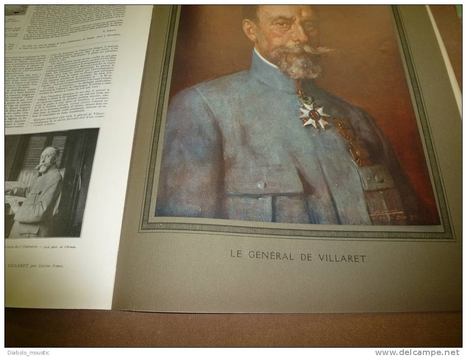 L' ILLUSTRATION  N° 3836  Du  9 Septembre 1916 : Belle Lithographie Couleur  Portrait Du Général  DE VILLARET - L'Illustration