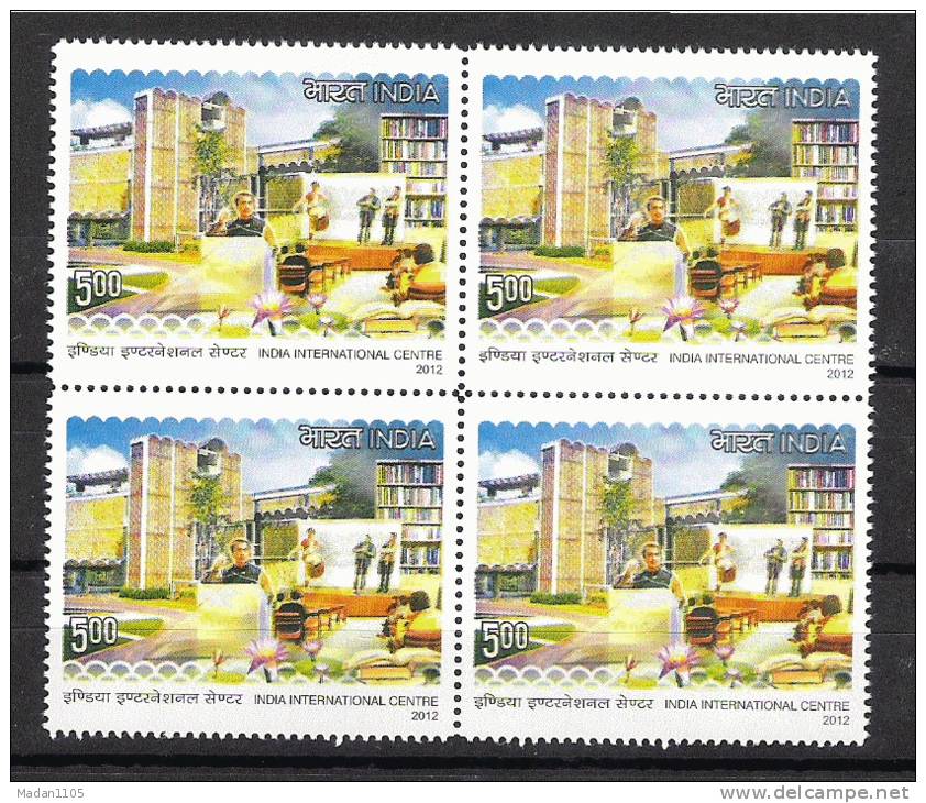 INDIA 2012  India International Centre, 1v Complete.,Block Of 4,  MNH(**) - Neufs