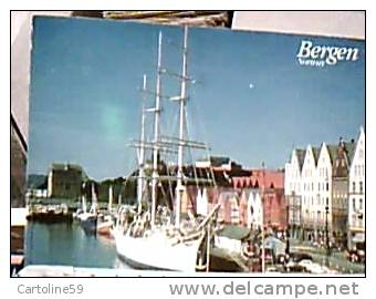 NORGE  BERGEN BRYGGEN PORTO NAVE SHIP VELA VELIERO STSTSRAAD  LEHMKUHL VB1998 DZ6952 - Norvegia