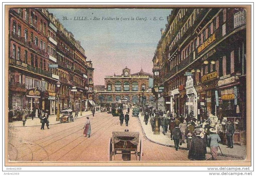 59 - LILLE - Rue Faidherbe (vers La Gare) Cachet Mathevet La Madeleine Représentant Rue De Lille 21 - Lille