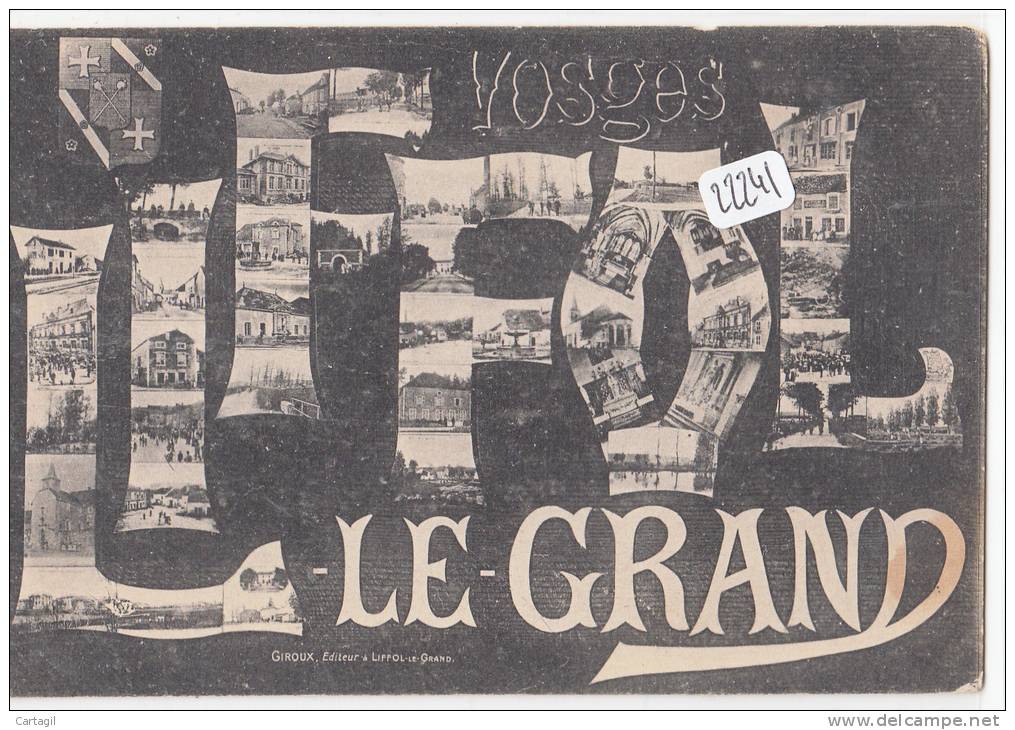 CPA - 22241-88 - Liffol Le Grand - Fantaisie Composition Petites Photos Formant  Les Lettres De La Commune-Envoi Gratuit - Liffol Le Grand