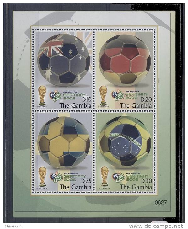 Gambie **  N° 4580 à 4583 En Petite Feuille - Coupe Du Monde De Foot En Allemagne - Gambie (1965-...)