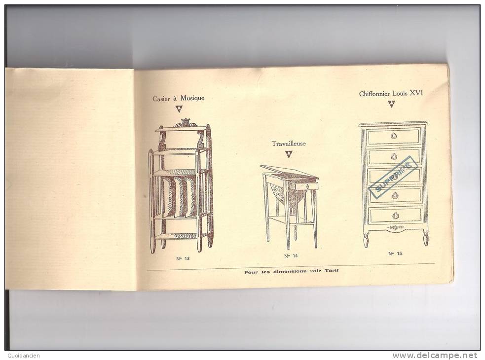 PETITS MEUBLES  FANTAISIE  -  24  Pages De 48  Dessins  Et  Tarifs  -  ALGER  15/11/1932  -  Pierre  LAFFARGUE - Sonstige & Ohne Zuordnung