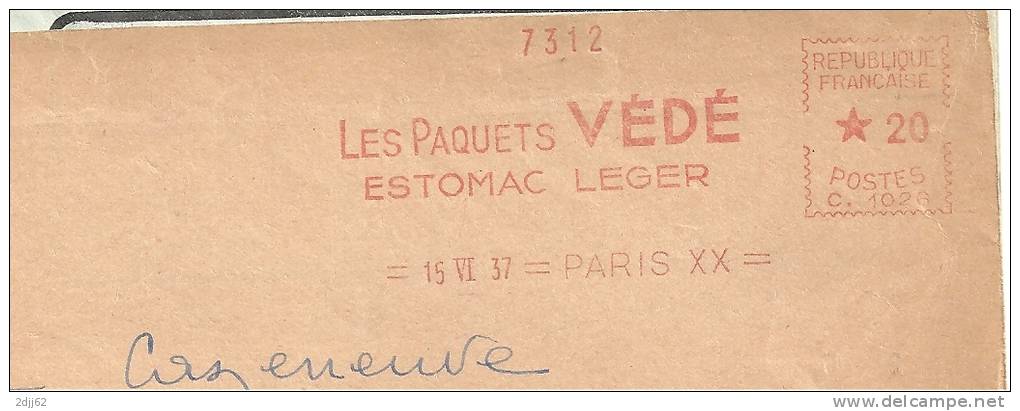 Estomac, Médicament, Ventre, "Paquets VEDE" - EMA Havas  - Devant D'enveloppe   .(J602) - Pharmacie