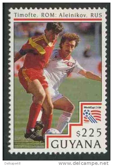 Guyana 1993 Mi 4291 ** Ion Timofte (*1967), Rumania) + Sergei Aleinikov (*1961) Russia - World Cup Football Ch. USA ´94 - 1994 – Verenigde Staten