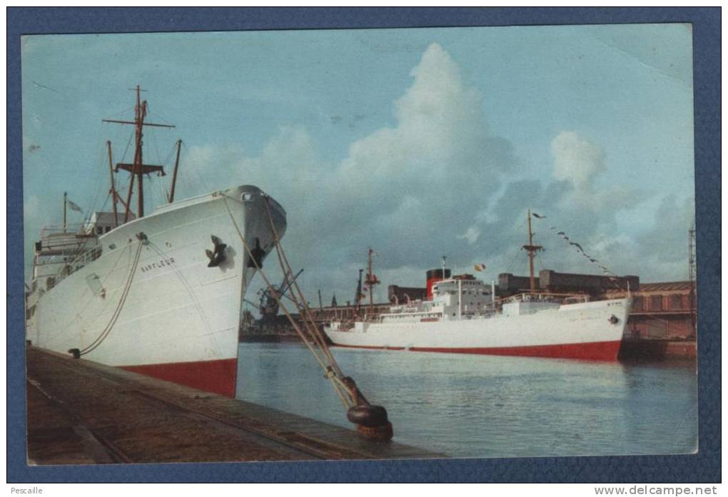 CP FORT RICHELIEU - BANANIERS DANS LE PORT DE DIEPPE - COMITE NATIONAL DE L'ENFANCE PARIS VIIIe N°56 - Cargos