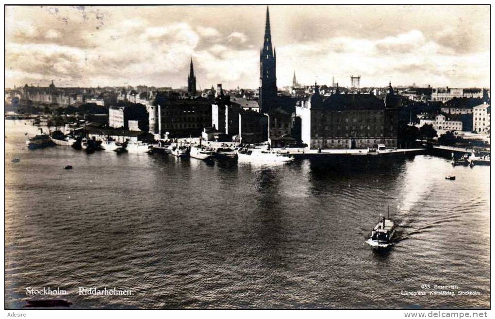 STOCKHOLM (Schweden), Riddarholmen, Gelaufen 1923, Schöne 2 Fach Frankierung, Gute Erhaltung - Schweden