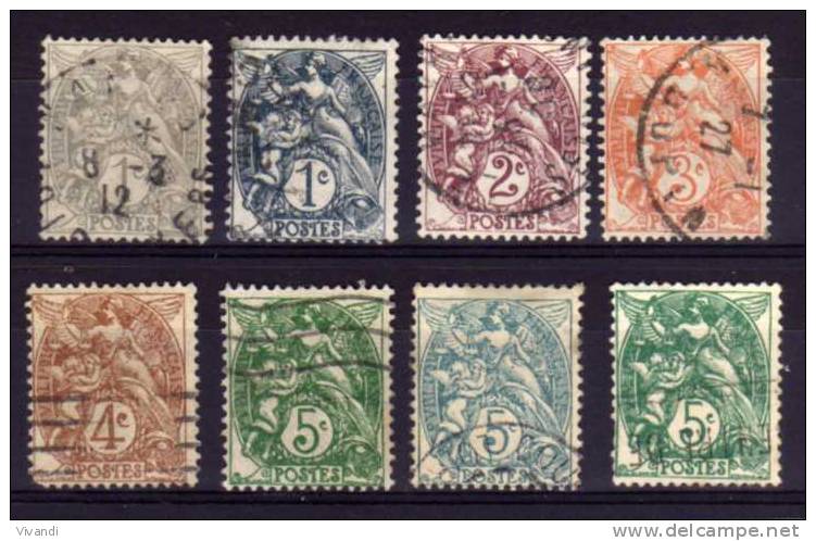 France - 1900/24 - "Blanc" (Part Set) - Used - 1900-29 Blanc